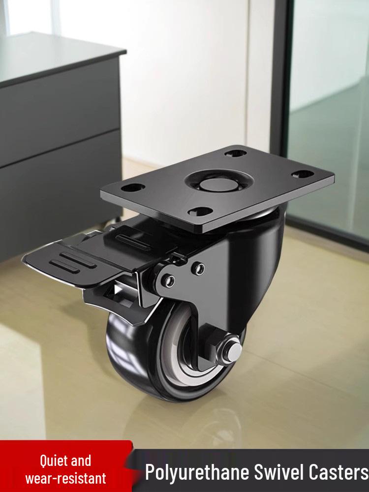 Бесшумные поворотные колеса с тормозом, 1,5-3 дюйма, Сверхмощные, грузоподъемные для тележек