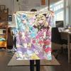 1PC Pretty Cure Print Flannel Blanket, High quality Comfortable for All Seasons, Home Decor, Warmth and Comfort, Perfect for Christmas Gifts