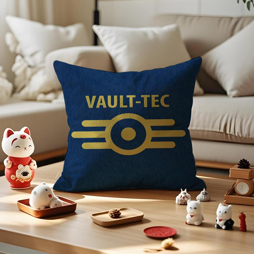 Game VVVaultS TTTec Pillow Case Antidustmite Pillowcase Invisible Zipper Silky Short Plush Sofa Cushion Cover