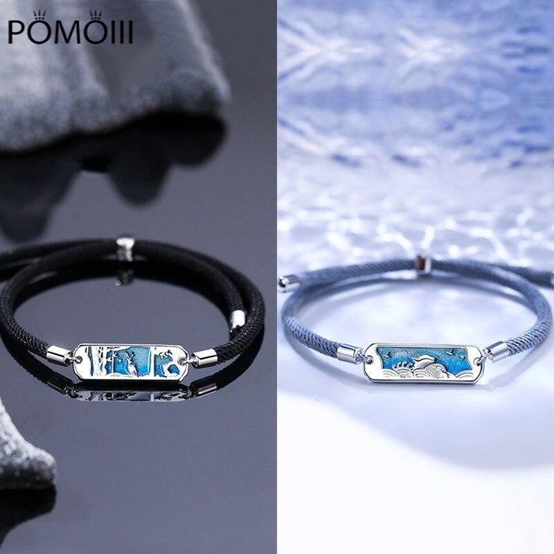 Whale Deer Couples Style Bracelet, A Pair of Niche Design, Hand Rope, Female and Male Hand Ornaments, Long-distance Love Gift