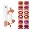 2-in-1 Double Head Velvet Lipstick Non Fading Matte, Non Stick Cup, Long-lasting Natural Three-dimensional Lip Gloss