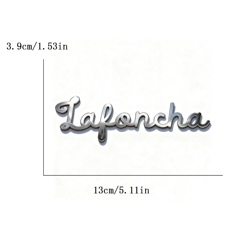Stainless Steel Waterproof Custom Text Font 3d Metal Stickers Car Body Decal Creative DIY Decaration Silver Color Accessories