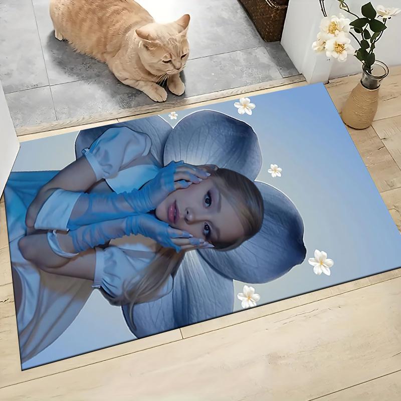 Floral Fantasy Portrait Carpet Rug Soft Washable Antislip Home Living Room Sofa Mats Personalized Christmas Rug