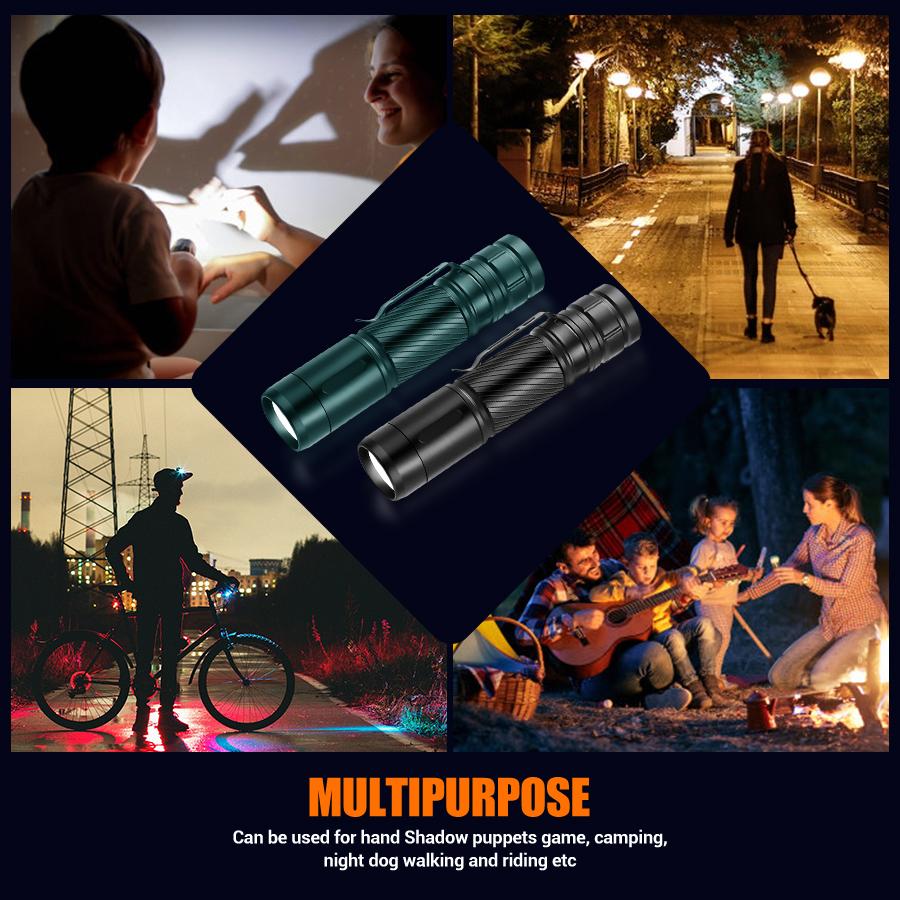 Mini Portable LED Flashlight Type-c Charging High Lumen Ultra Bright Emergency Lighting Lantern Outdoor Waterproof Camping Torch