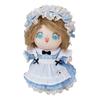 Niannyyhouse 20 см Плюшевая игрушка Алиса в костюме горничной с хлопковой кукольной одеждой, головным убором, платьем, фартуком, (синий)