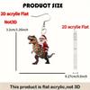 Cross-border Christmas decoration pendant Santa Claus dinosaur earrings acrylic flat creative Christmas earrings ornament