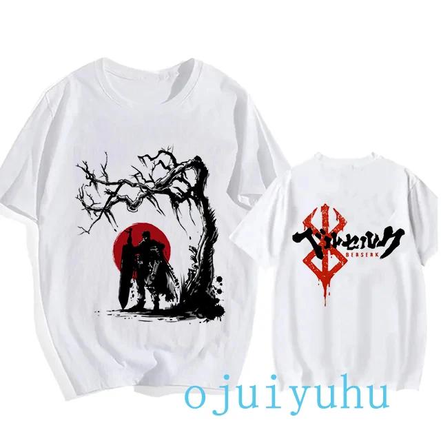 Graphic Japanese Anime Harajuku Berserk Guts Eyes Print Funny T Shirt Cool Summer T-shirt Manga Streetwear Tshirt Hip Hop Tees