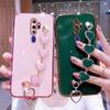Чехол для OPPO A76, роскошный чехол-браслет с сердечком для OPPO A5 A9 A15 A15S A52 A53 A54 A72 A73 A74 A94 F11 F17 F19 Pro Realme C15 C21