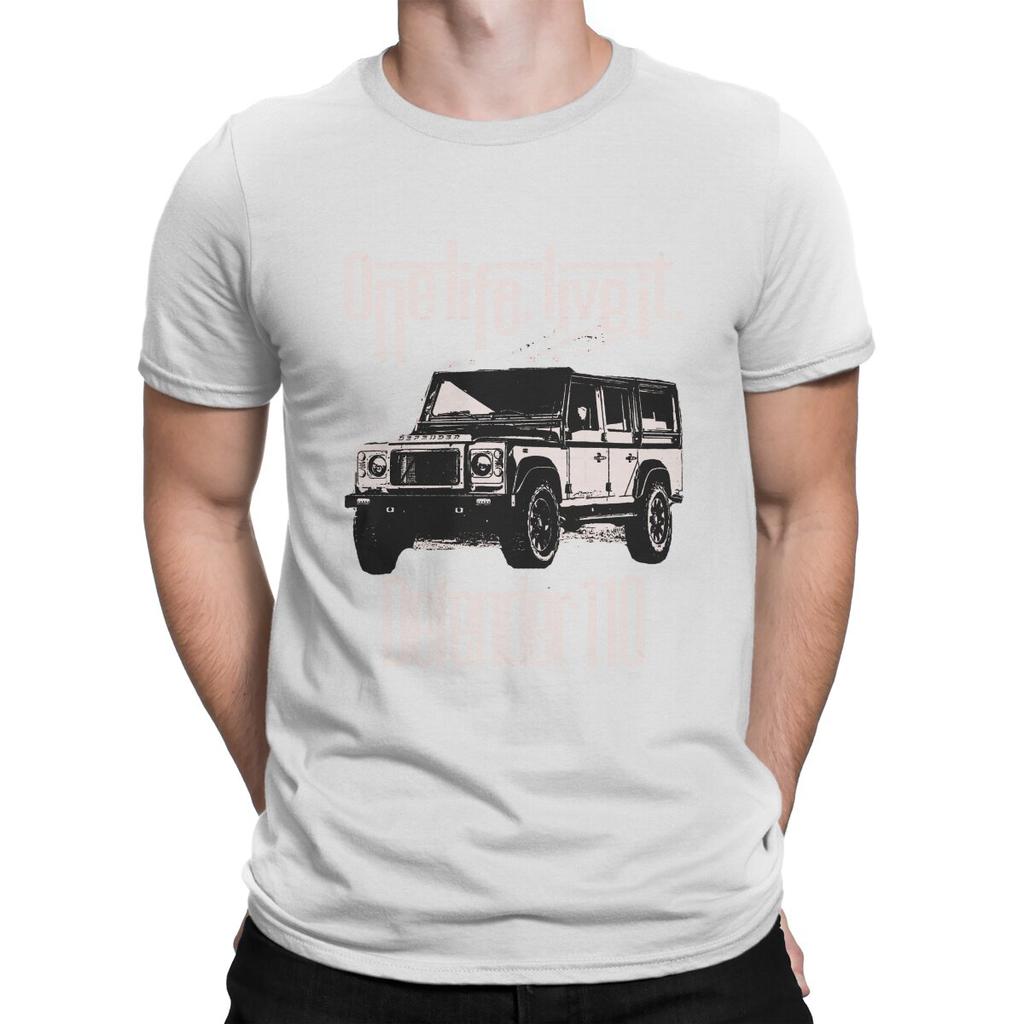 Мужские футболки Land Rover Defender 110 Внедорожник Land Rover 100% Хлопок Одежда Смешные Футболки с коротким рукавом с круглым вырезом Классические Футболки