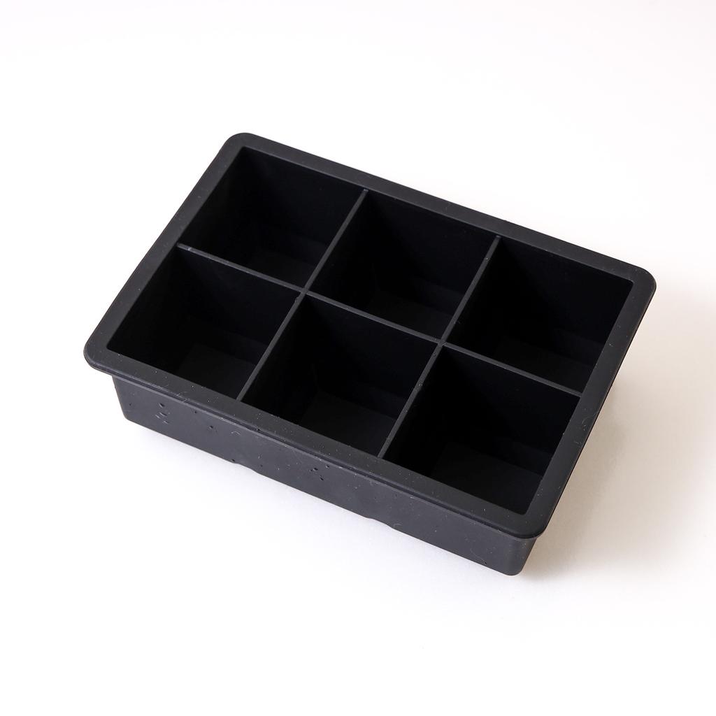 1 шт., силиконовая форма для отсека для льда, 6 даже квадратных отсеков для льда, форма для кубиков льда, домашний силиконовый ледяной шар