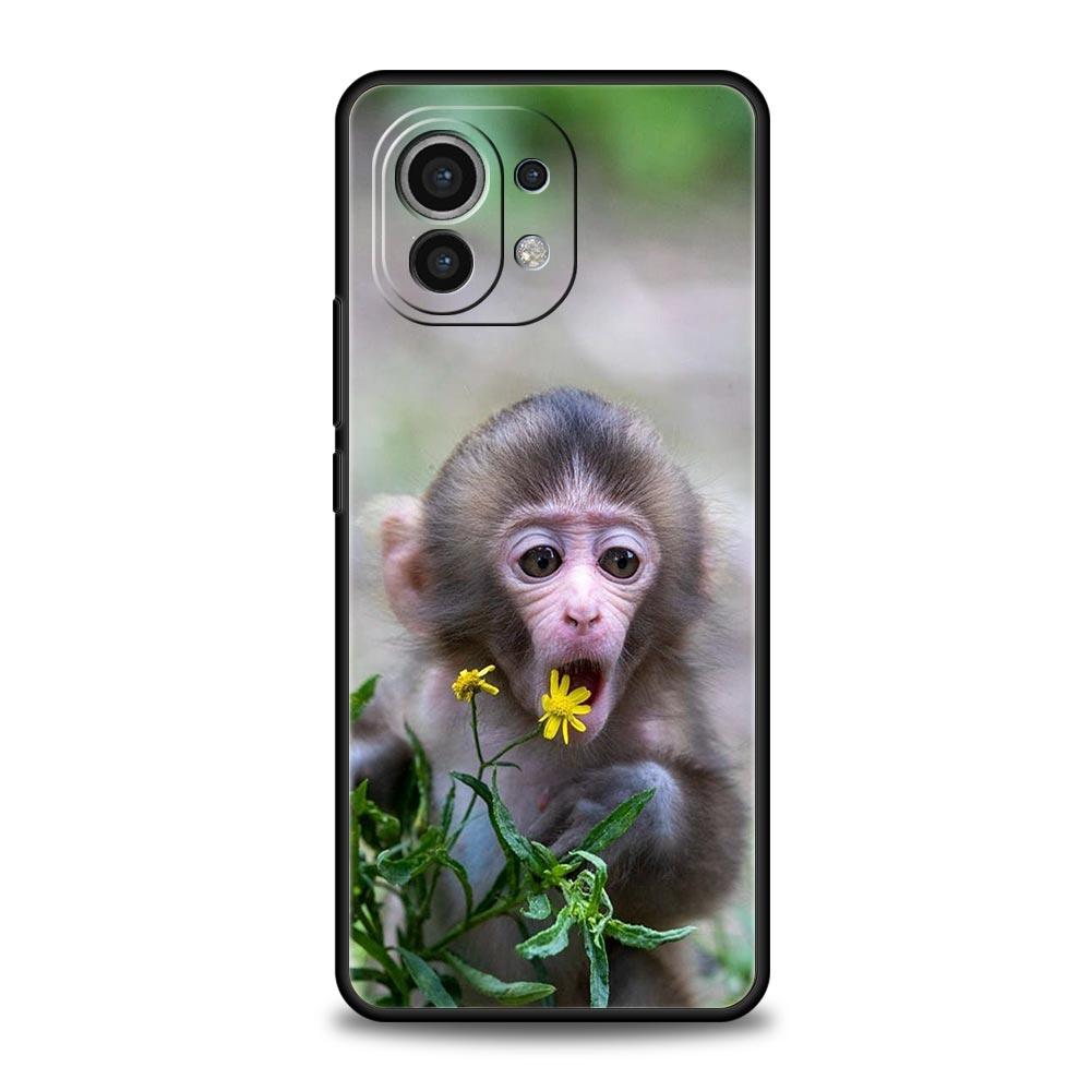 Чехол для телефона для Xiaomi Mi 15 14 13 12 11 Lite 14T 13T 12T 11T Pro Poco X7 X6 X5 X3 Pro F6 F5 F4 Чехол Милый Забавный Обезьяна