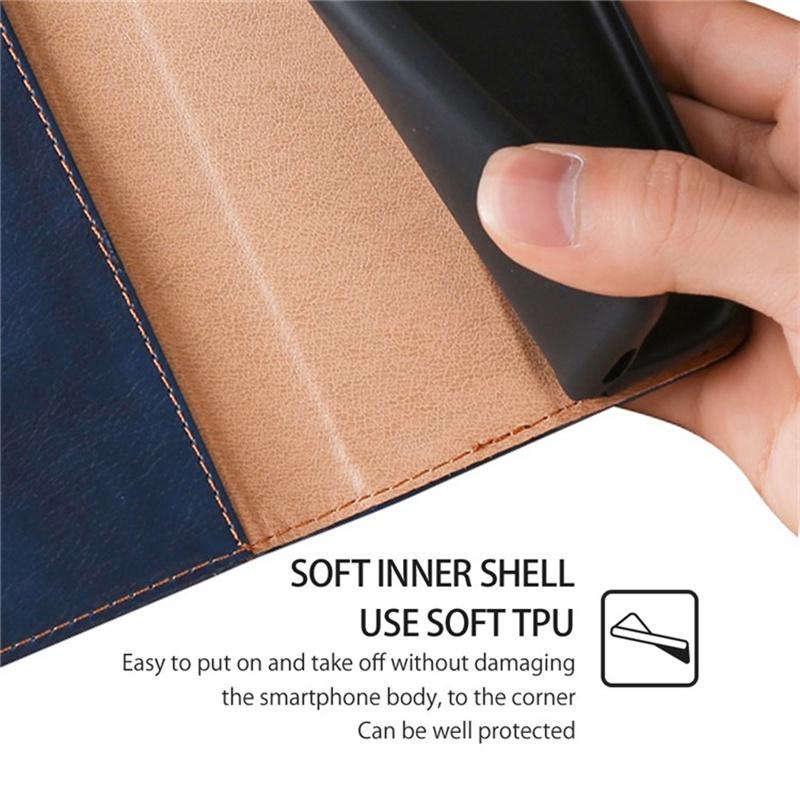 Solid Color Case for Honor Play 50 Plus 5G/Play 8T 5G/X7b 4G/90 Smart Cover Folio Flip PU Leather Phone Protector