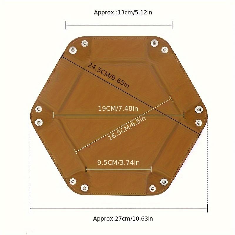 1 шт. Шестиугольный складной органайзер для хранения из искусственной кожи и бархата - Штабелируемый органайзер для игр в кости с открывающейся крышкой, Разноцветные варианты для настольных ролевых игр