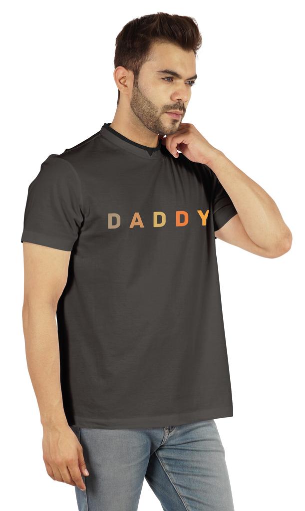 Inkmeso Мужская футболка с круглым вырезом и V-образным вырезом с надписью Daddy Tshirt For Dads Jersey