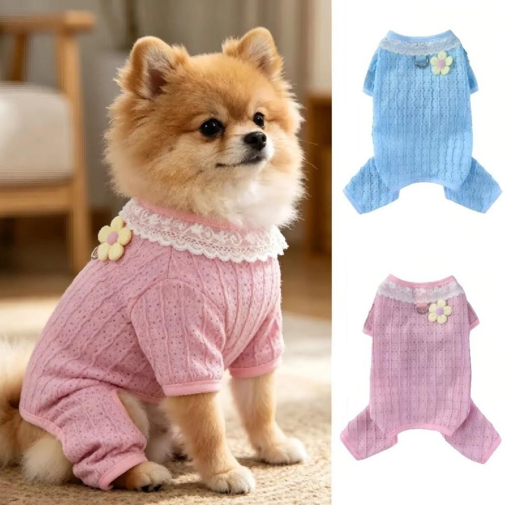 Anti-Mosquito Dog Cooling Clothes Hollow Mesh Dog Sun-proof Jumpsuit Outdoor Walking