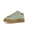 Женские кроссовки Fenty x Puma Creeper Phatty Earth Tone Pack - Green Fog, золотая подошва, размер 399865-02