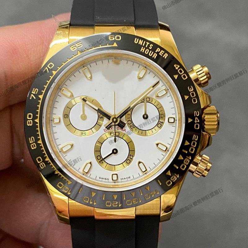 Мужские механические часы Laojia Lishi Daytona Gold Universe с хронографом, механизм 4130