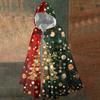 Christmas Print - Unisex Retro Vertical Cape Long Hooded Cape