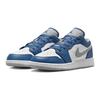 Детские кроссовки Air Jordan 1 Low GS True Blue Cement Cement-Grey White 553560-412