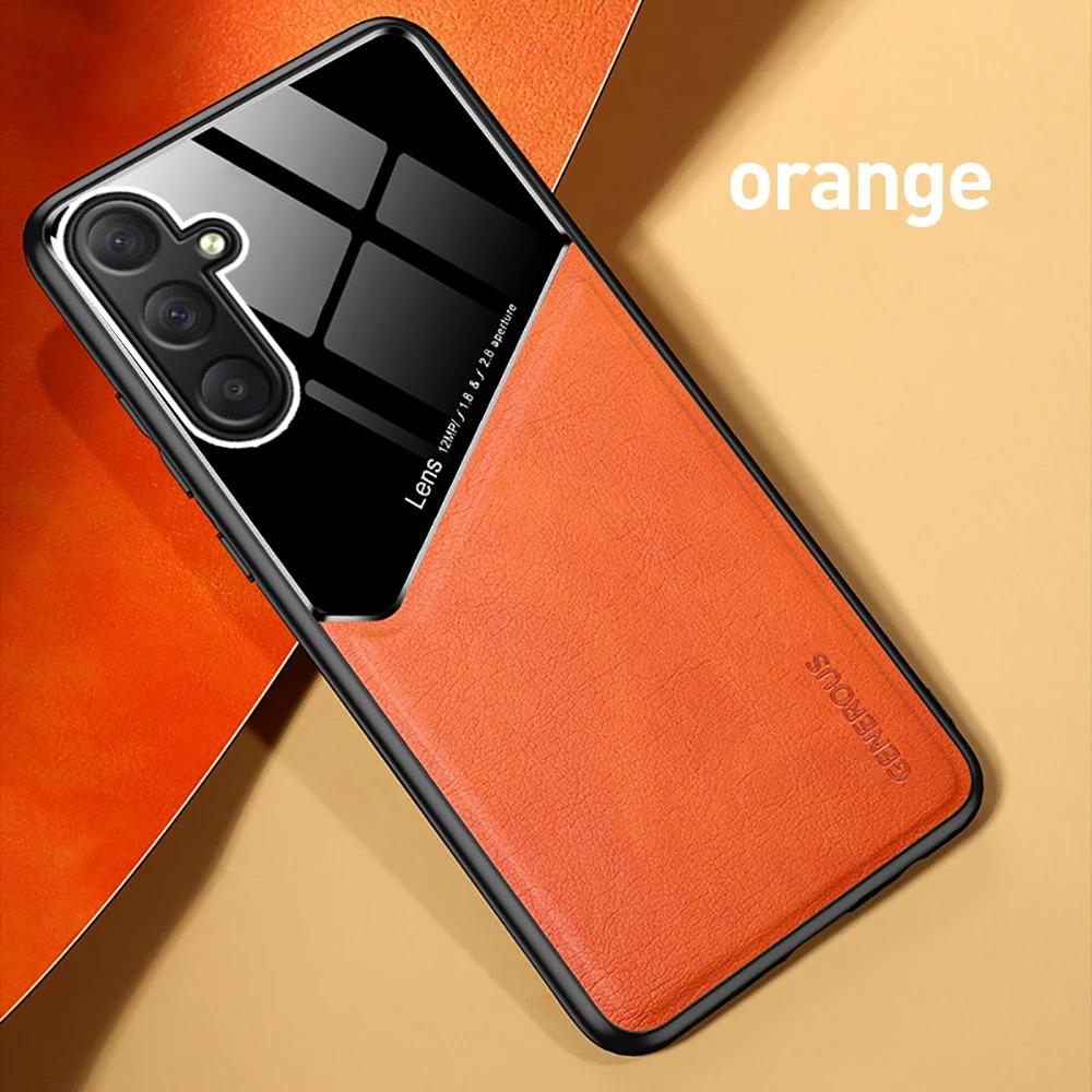 Кожаный чехол с текстурой для Samsung Galaxy M15 M35 M55 M34 M54 A06 A16 A15 5G A25 A35 A55 чехол с магнитной присоской чехол Fundas Capa