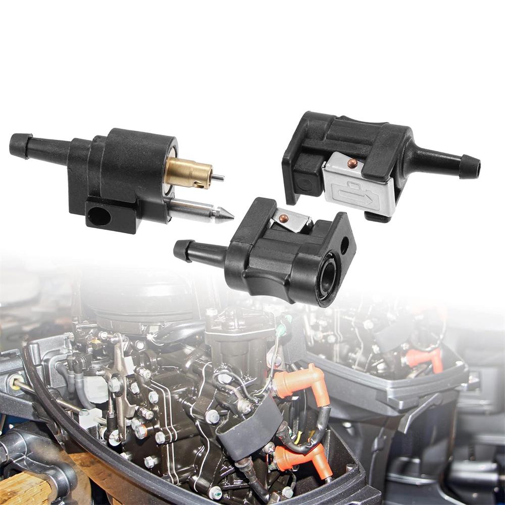 Комплект из 3 штук Топливный коннектор для шланга лодочного мотора Черный для подвесных моторов Yamaha