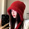 Balaclava Korean Style Bag Hat Autumn and Winter Warm Bag Head Ear Protection Hat Strap Knitted Wool Hat Pile Hat