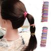 100PCS Color Hand Woven Knotted Rubber Band Hair Ties for Woman Girls Twists Braid Rope Headdress Hair Accessories Set