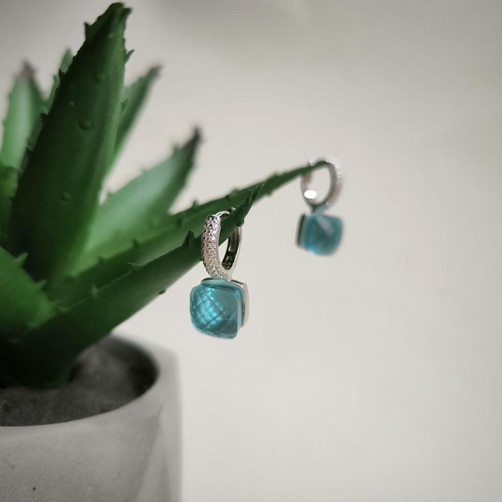 Серебряные серьги с фианитами (2177340)