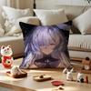 Wuthering Waves Mornye Cushion Cover Silky Short Plush Invisible Zipper Dustproof Sofa Pillow Case for Home Decor