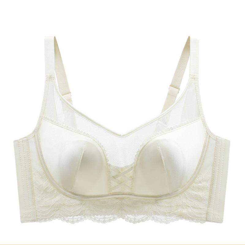 New thin cup sexy underwear women gather anti-sagging bra, large chest, small adjustment type, anti-light