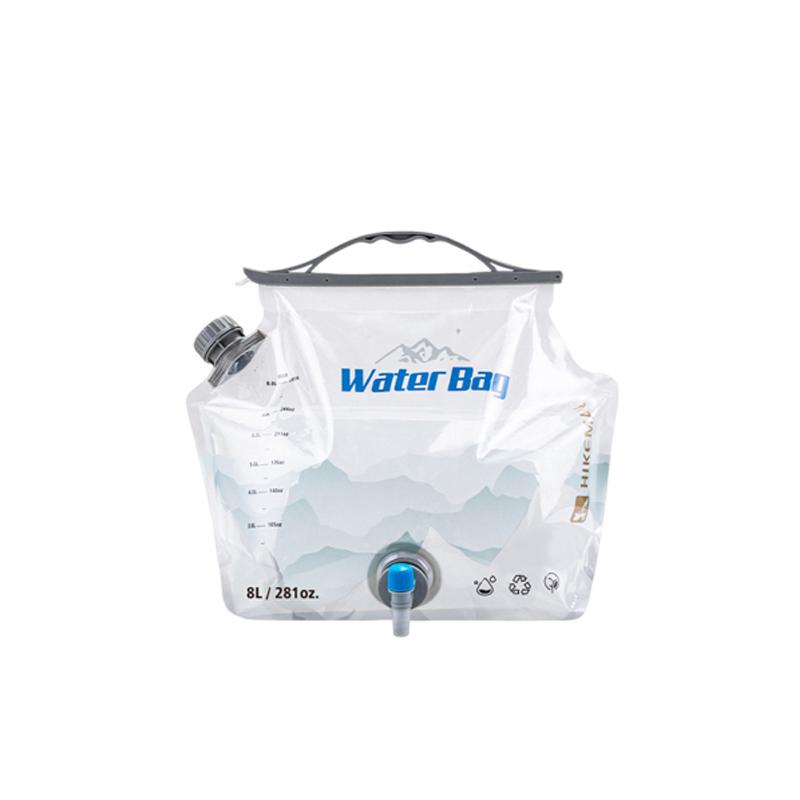8L Camping Water Bag Portable Folding Water Storage Jug with Faucet Large Capacity Reusable Water Carrier for Outdoor Hiking Picnics BBQ