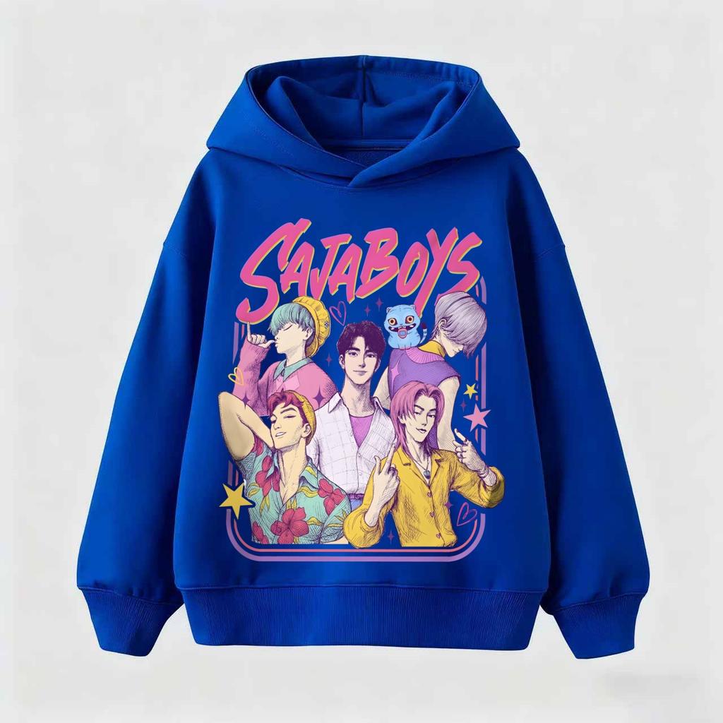 KPop Охотники на демонов Huntrix Толстовка Детская Толстовка с капюшоном Пуловер для маленьких девочек Мода для мальчиков Детская одежда