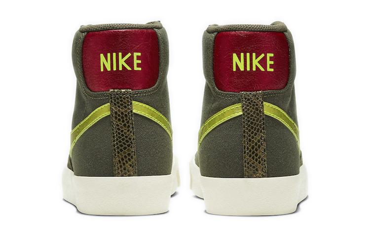 Nike Кроссовки Blazer Mid 77 Оливковые Змеиная кожа Женские CZ0462-200