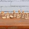 Nativity Scene Set for Christmas Indoor Decor 10 Piece Resin Nativity Figurine with Manger Angel Christian Holy Family Figures Tabletop Decoration