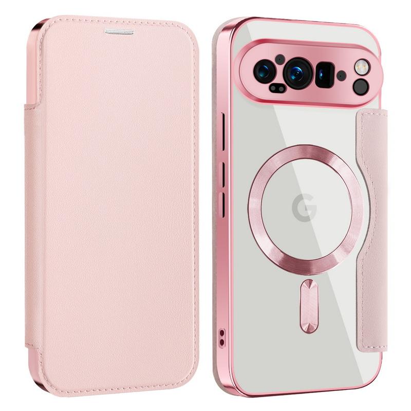 Деловой кожаный флип-чехол для карт MagSafe Slim Case для Google Pixel 9 Pro XL 8A 7A Прозрачный ударопрочный магнитный чехол для телефона