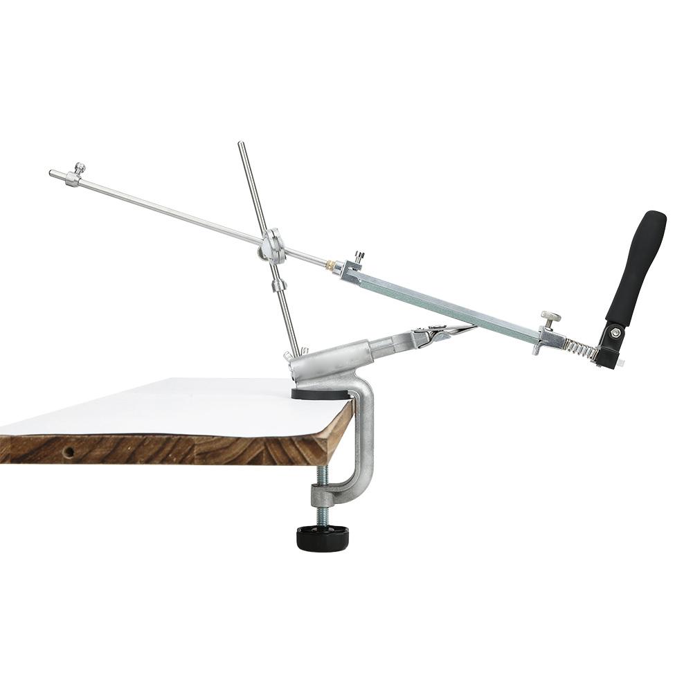 Точилка для ножей с фиксированным углом, двусторонний кронштейн для кухонной точилки с 4 точильными камнями