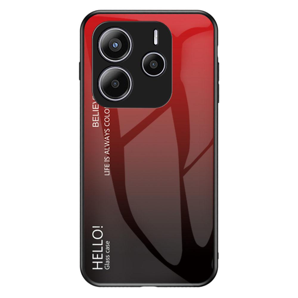 For Xiaomi Redmi Note 14 5G Case Anti-Scratch Tempered Glass+PC+TPU Phone Cover