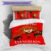 3pcs Custom Name Asuka Langley Soryu Bedding Set Duvet Cover Closure Includes 1 Duvet Cover & 2 Pillowcases for All Seasons Bedroom Decor