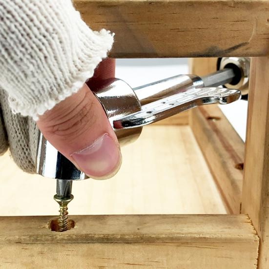 2Pcs Screwdriver Corner Tool 105 Degrees Bend Heavy Duty Metal Screwdriver Bit Bending Adapter Electric Power Drill Extension Accessories