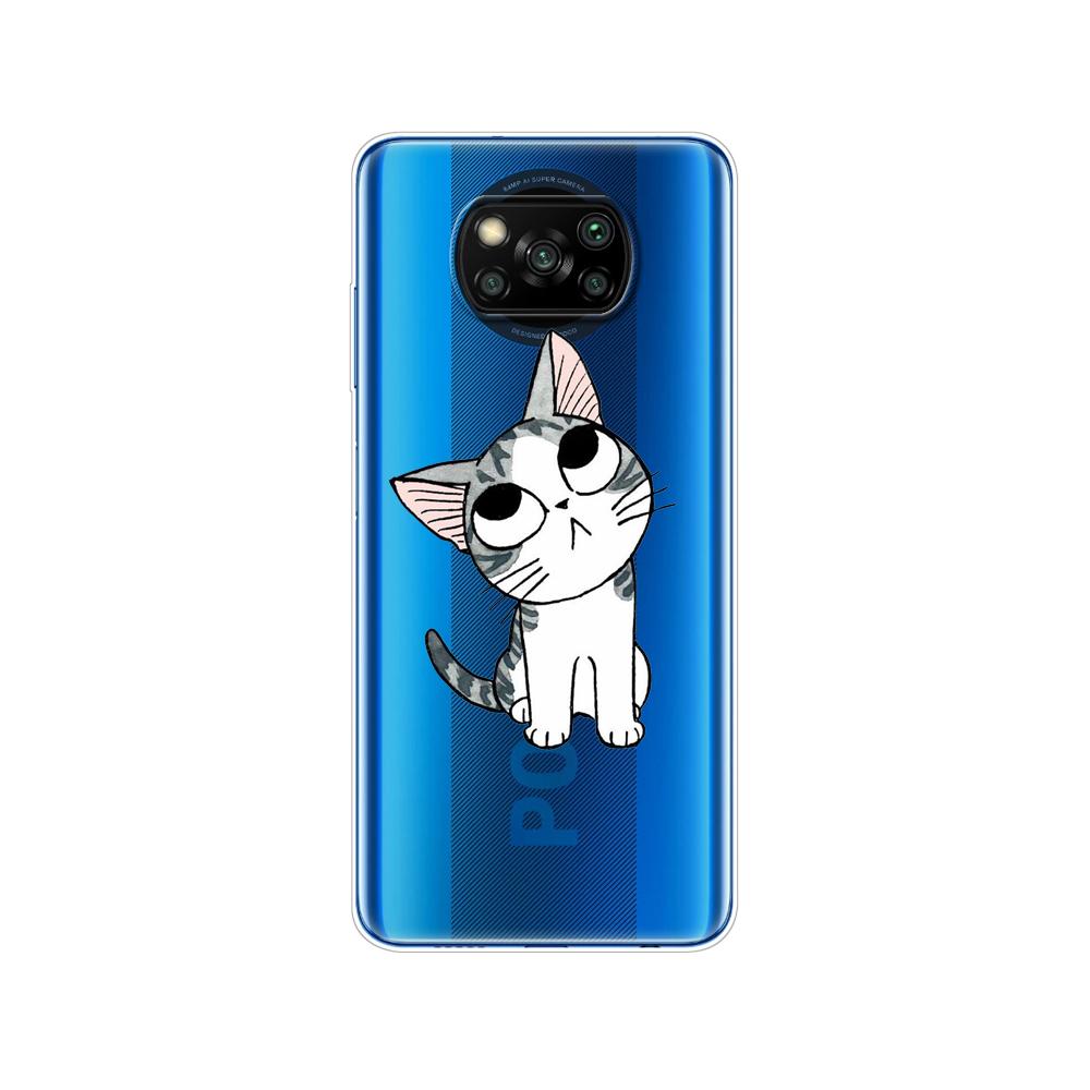 Для Xiaomi Poco X3 NFC силиконовый чехол с мягкой задней панелью для POCO X3 Pro чехол из ТПУ, бампер для Poco X 3 PocoX3 NFC 6,67 дюйма, глобальный чехол для телефона