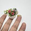Горячая Распродажа 1 шт. 3 см Кукольный Домик Гостиная Сцена Декор Мини Роза Растение Горшечные Растения Модель Миниатюрный Ландшафт Поделки