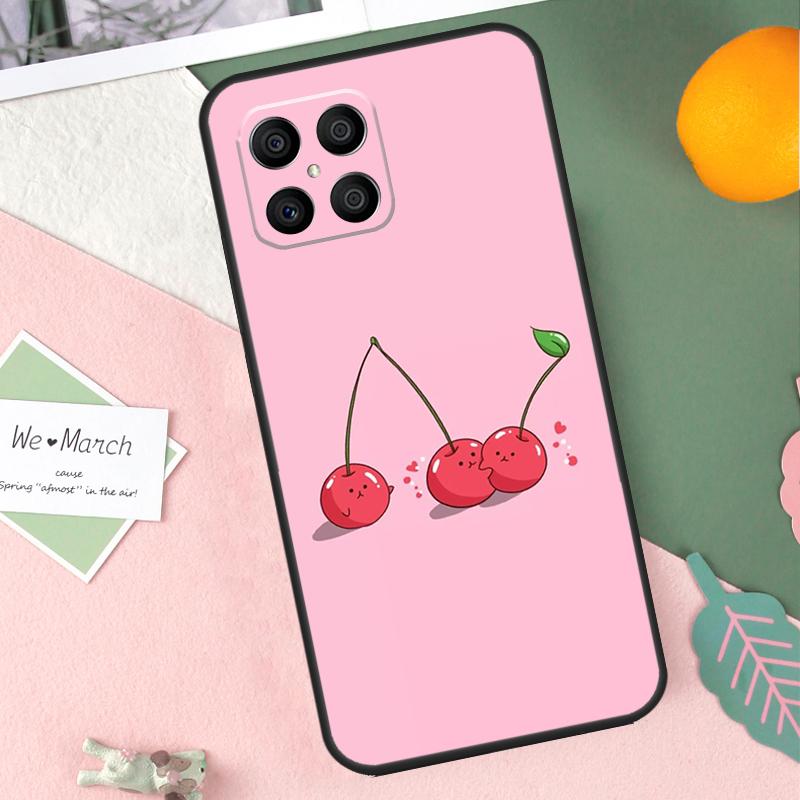 Милый коллаж из вишни Чехол для Honor X9b X8b X9a X8a X8 X9 X9c 50 70 90 Lite Honor 200 Pro Magic 7 5 6 Lite Обложка