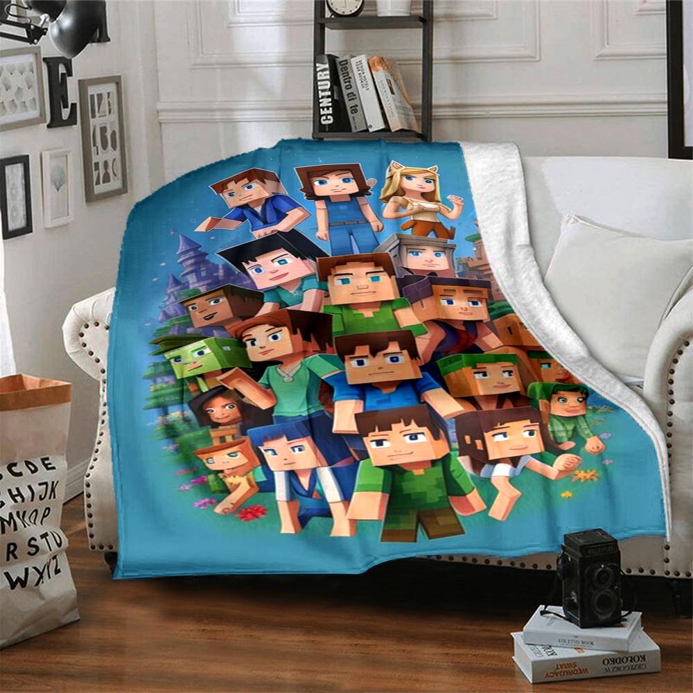 Minecraft Blanket Warmthful Decor Great for Bed Livingroom Office All-Season Use Stylish Decor Best Holiday Gift for Friends Family