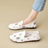 Hollow Cloth Shoes Women's Cotton Linen Lining Sweat-absorbent Breathable Flat-soled Shoes Comfortable Lightweight Non-slip Rubber Soles
