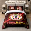 Custom Bedding Set Union Berlin FC Pattern, Print Name Text 1 Duvet Cover plus 2 Pillowcases Home Textile