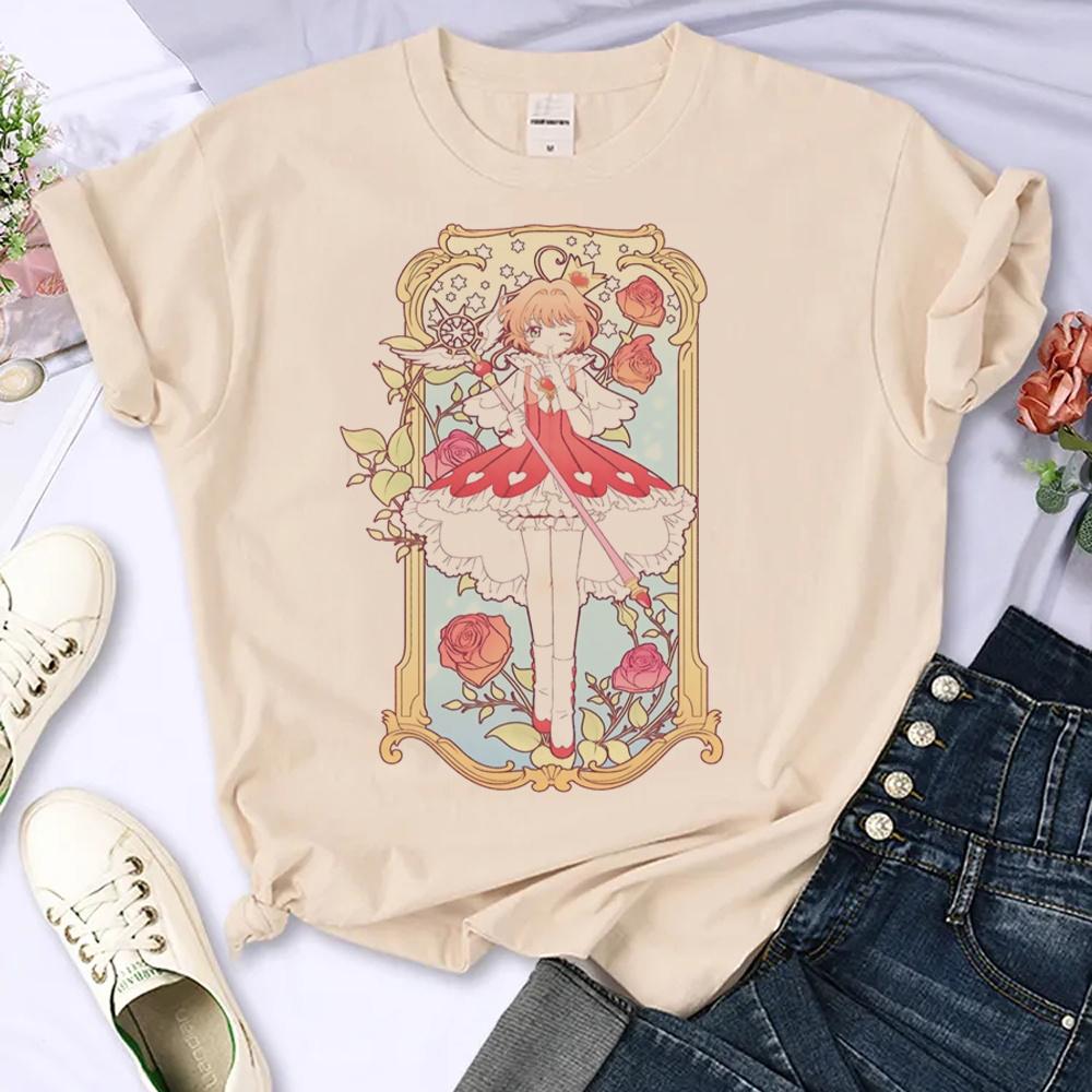 Футболки Cardcaptor Sakura женские Y2K дизайнерские забавные футболки для девушки с графикой харадзюку уличная одежда