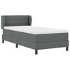 Box Spring Bed with Mattress Dark Gray 100 x 200 cm Fabric