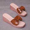 Fashion Platform Wedge Slippers Women Shoes Flowers Peep Toe Sandals Girls Flip Flop Slides Femme Espadrilles Big Size