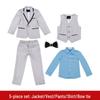 Children's Korean Style Gentleman Formal Three-Piece Suit for Boys - Wedding, Photography, and Performance Wear.