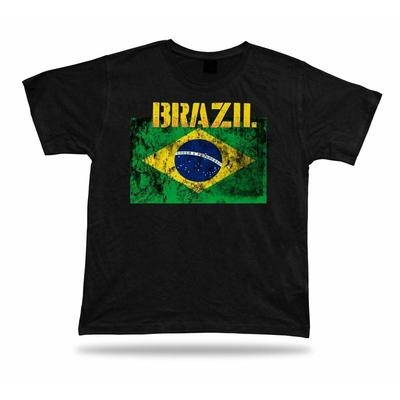 Футболка с флагом Бразилии T-shirt Tee топ карта города Auriverde трикотаж подарок кофе табак